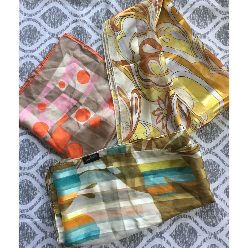 Bundle of 3 Vintage Scarves